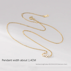 925 Sterling Silver Romantic Flower Clavicle Charm Chain Necklace