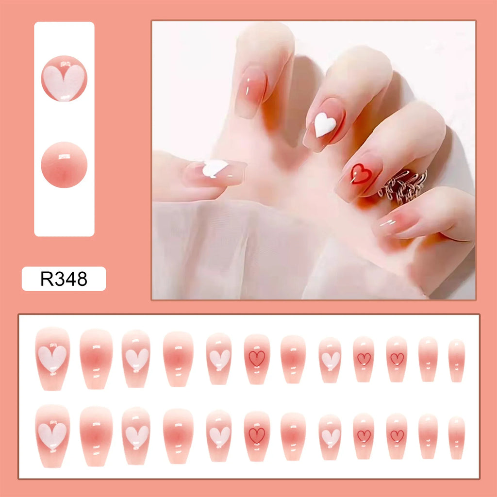 24P Rainbow Fake Nail