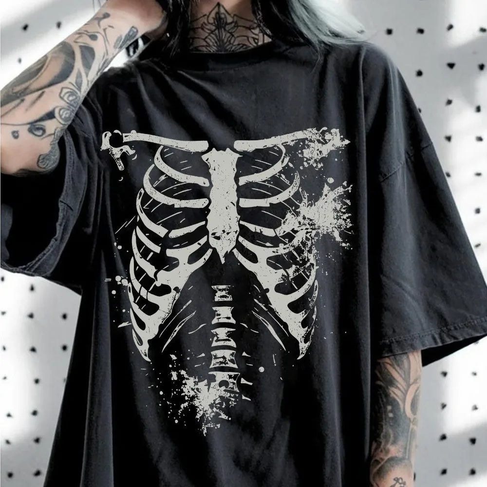 Distressed Ribcage Graphic T-Shirt