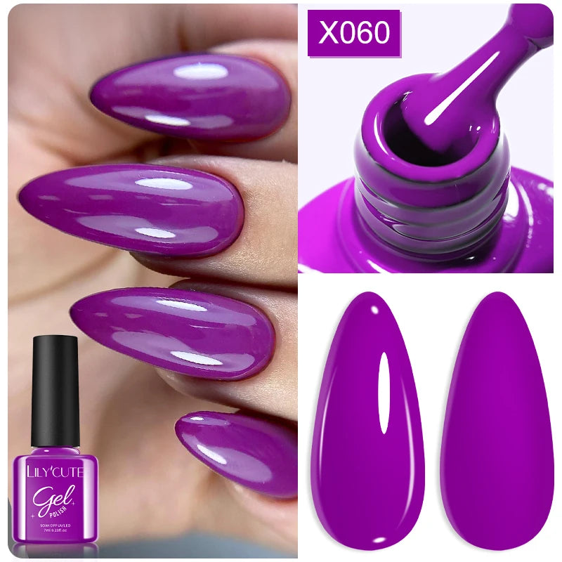 LILYCUTE 8ml Pink Dried Flower Gel Nail Polish Natural Flower Fairy Nail Art Gel Soak Off UV LED Painting Varnish For Nails DIY