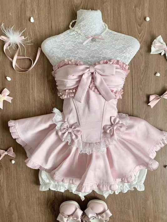 Bow Print A-line Dress