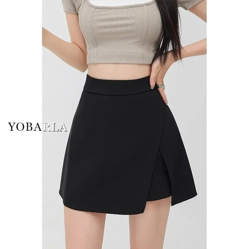 High-Waisted A-Line Mini Skirt