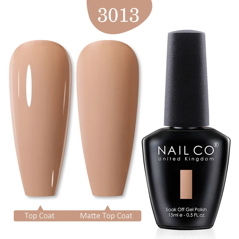 NAILCO 15ml Nail Gel Polish Winter Nude Colors Hybrid Gel Varnish Manicure UV Gel Nail Polish Primer Top Base Coat LED Nails Art