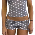 Low Rise Fold Over Shorts