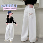 Straight Jeans with Bow