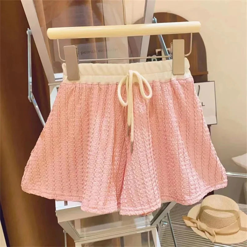 ガールズ服セット 夏 キッズ かわいい スイート 半袖トップス+ショートパンツ 2点セット 子供服 カジュアル 快適 スポーツウェア スーツ 2-10歳