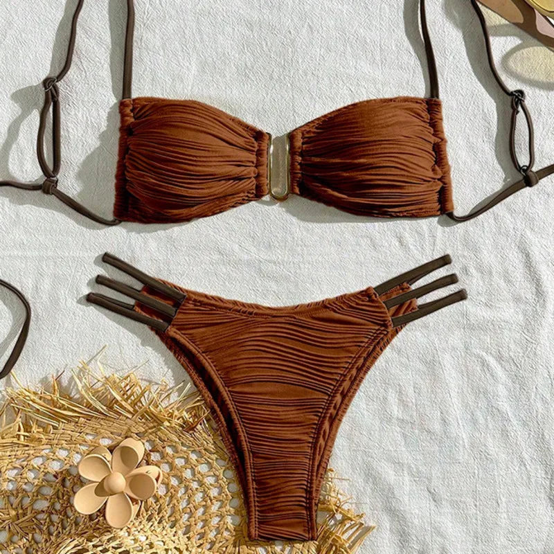Ruched Bandeau Bikini