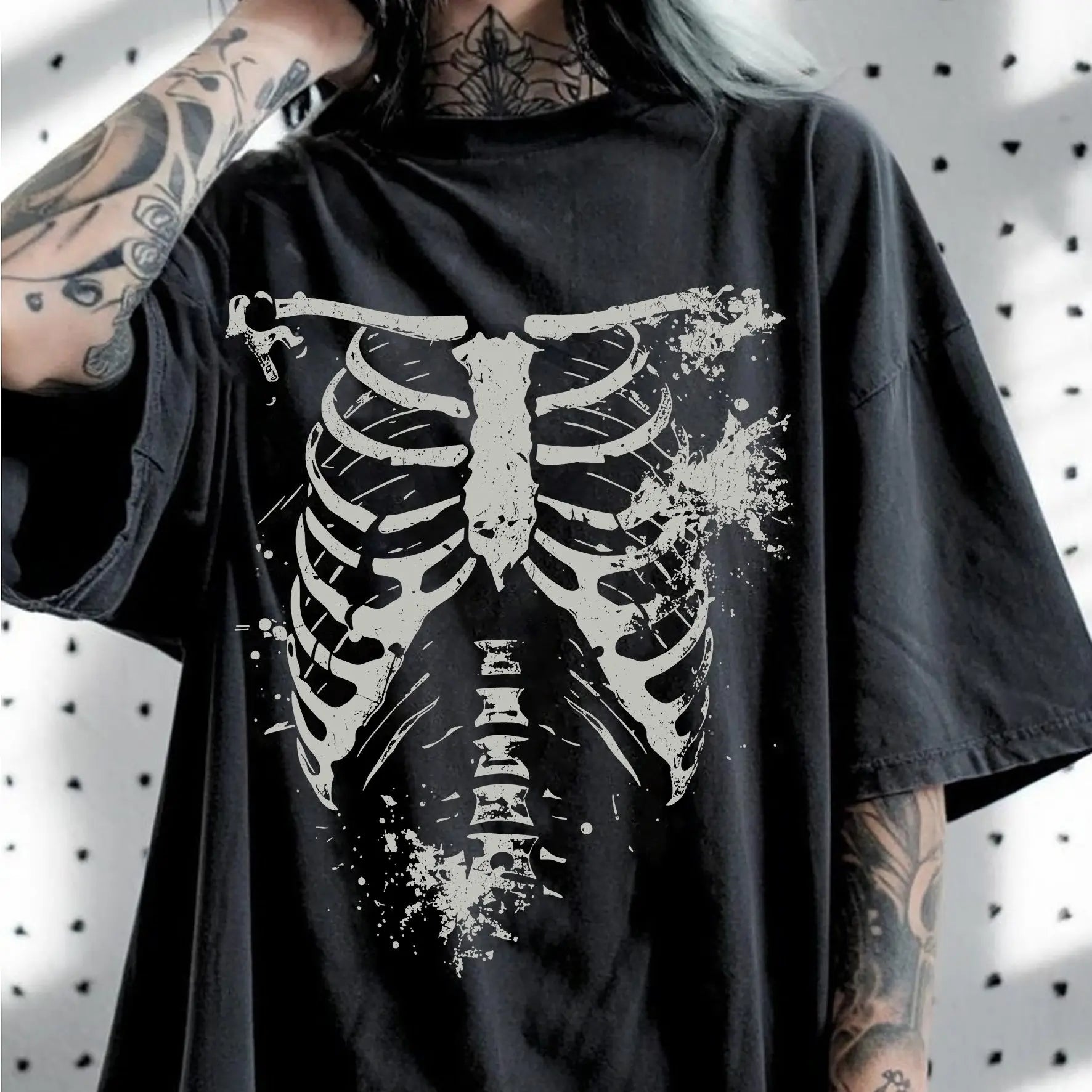 Distressed Ribcage Graphic T-Shirt