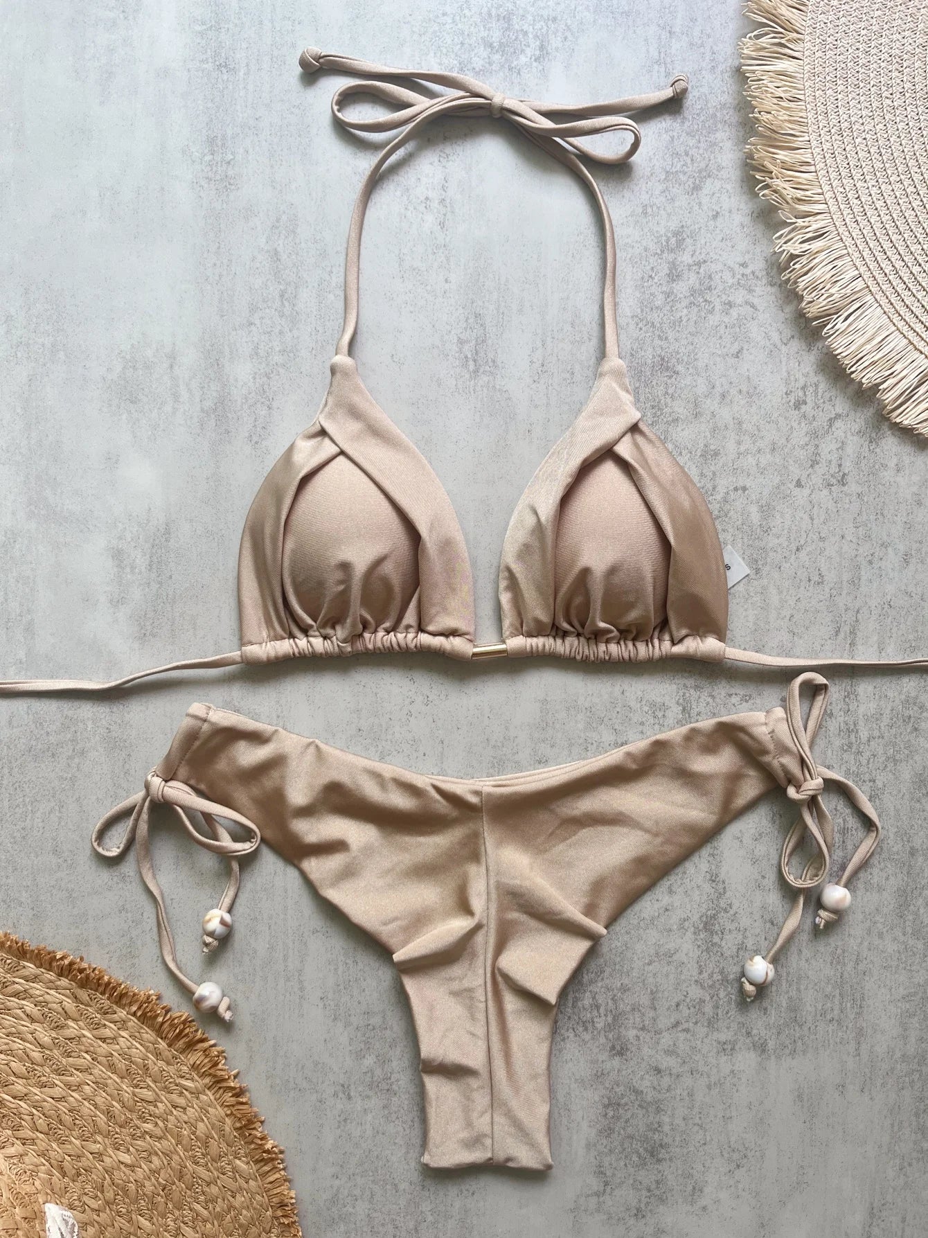 RUOTONGSEPT Folds Bikini