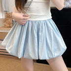 High Waist Ruched A-line Skirts