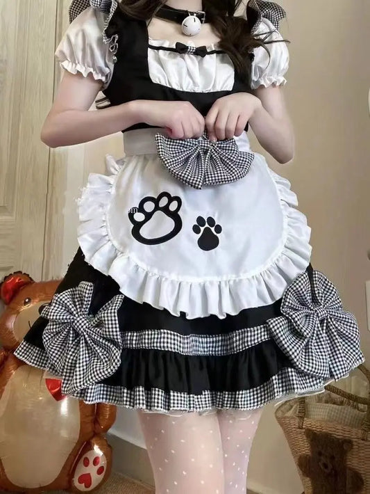 Cat Maid Outfit with Bows