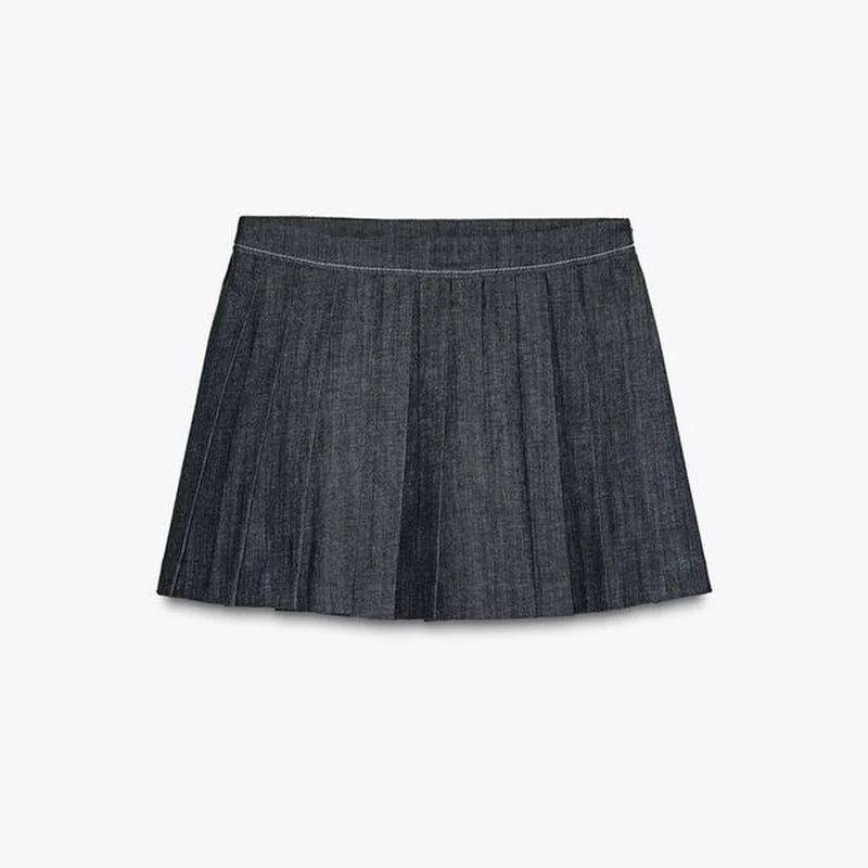 Denim Coat Mini Skirt Set