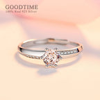 925 Sterling Silver Ring Zircon Moissanite Ring