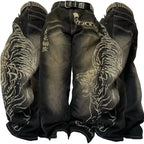 Embroidery Baggy Jeans