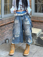 Slim Machete Denim Shorts