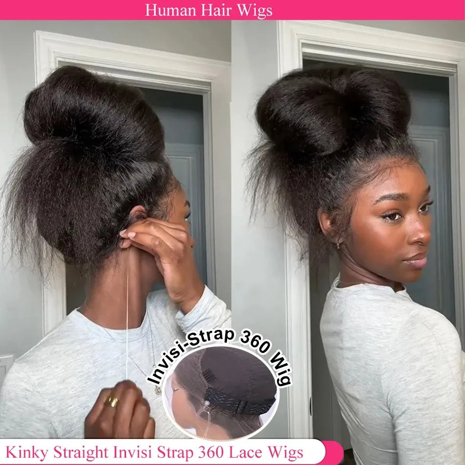 Kinky Straight 360 HD Lace Frontal Wig