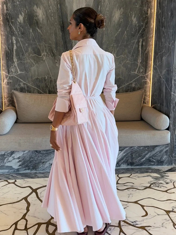 Solid Shirt Skirt Set