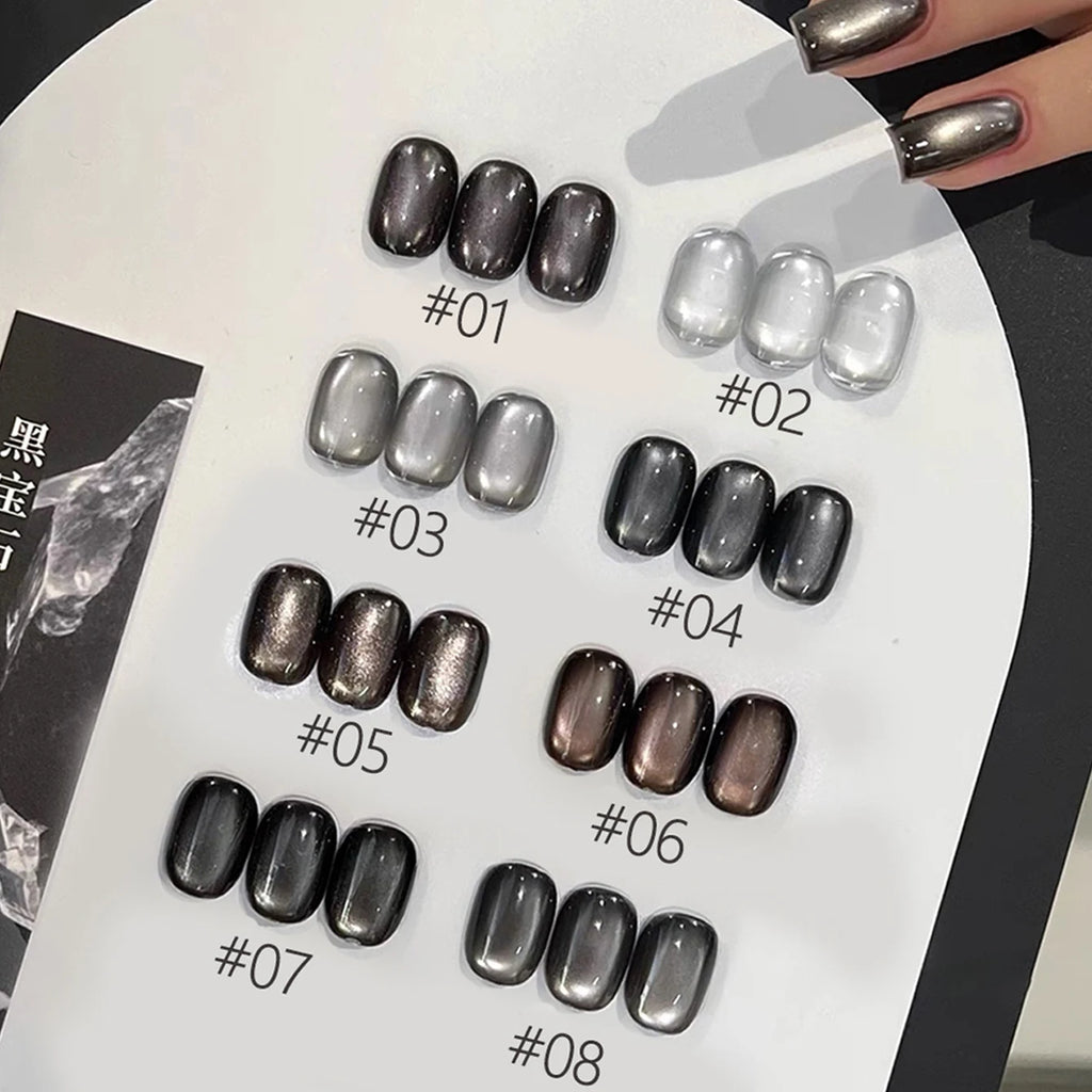 12ml 1-21pcs Brown Gold Cat Eye Gel Nail Polish