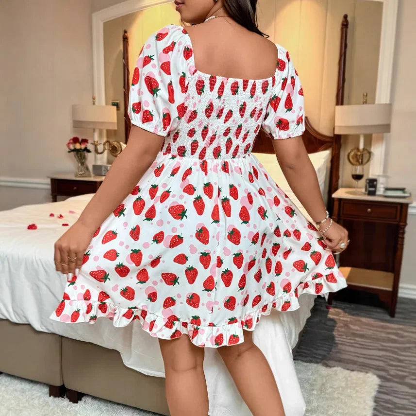 Strawberry Print Dress