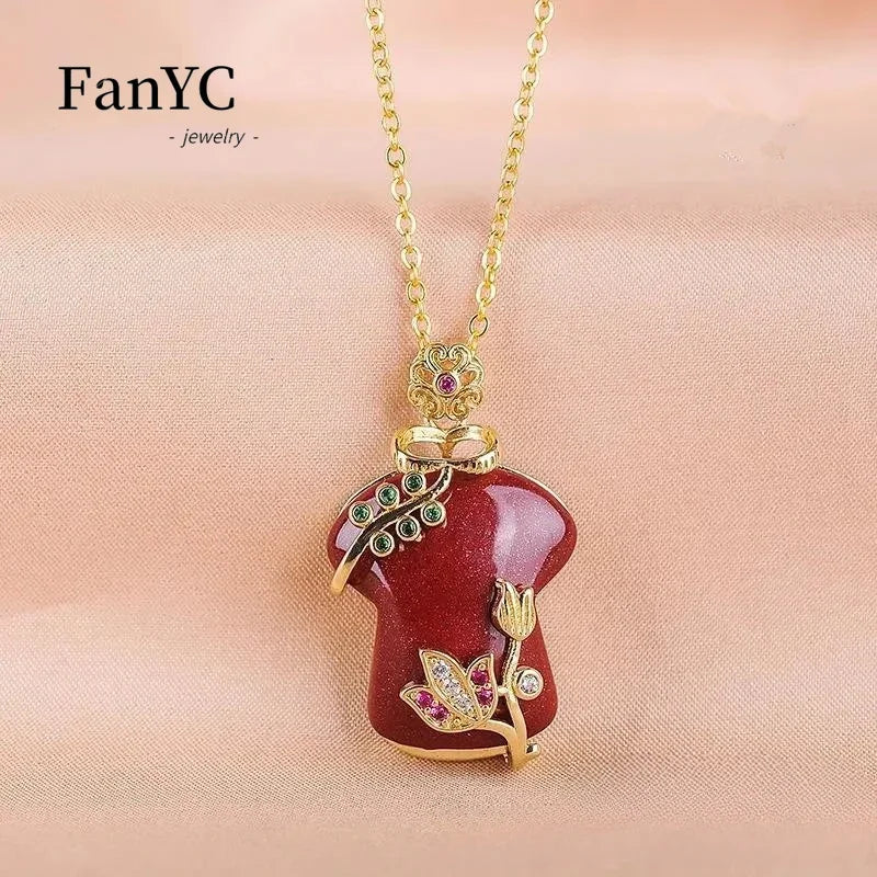 Natural 925 Silver Inlaid Purple Gold Sand Rose Pendant