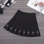Pleated Plaid Skirt