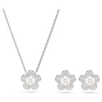 Flower Necklace Bracelet Earring Set
