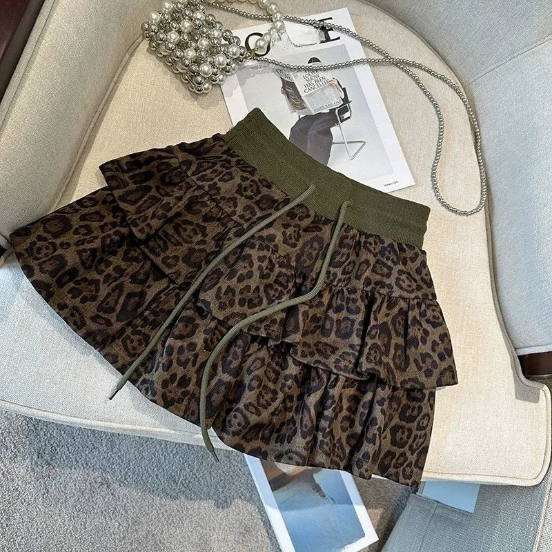 Leopard-Print Cake Skirt
