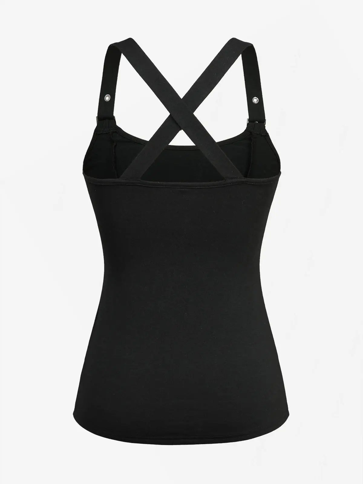 Lace Up Hook and Eye Crisscross Strappy Top