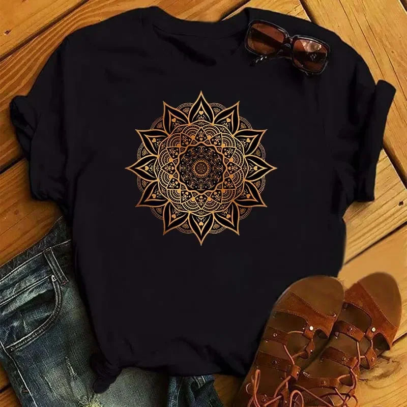 Mandala Floral Printed Tee