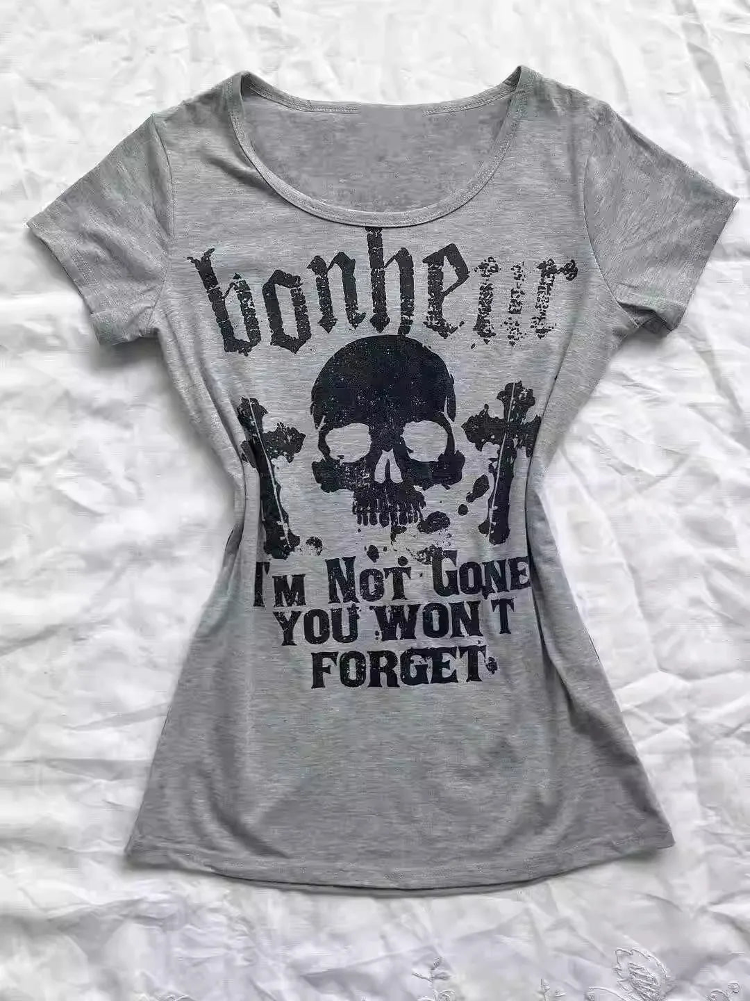 Skeleton Letter Print Top
