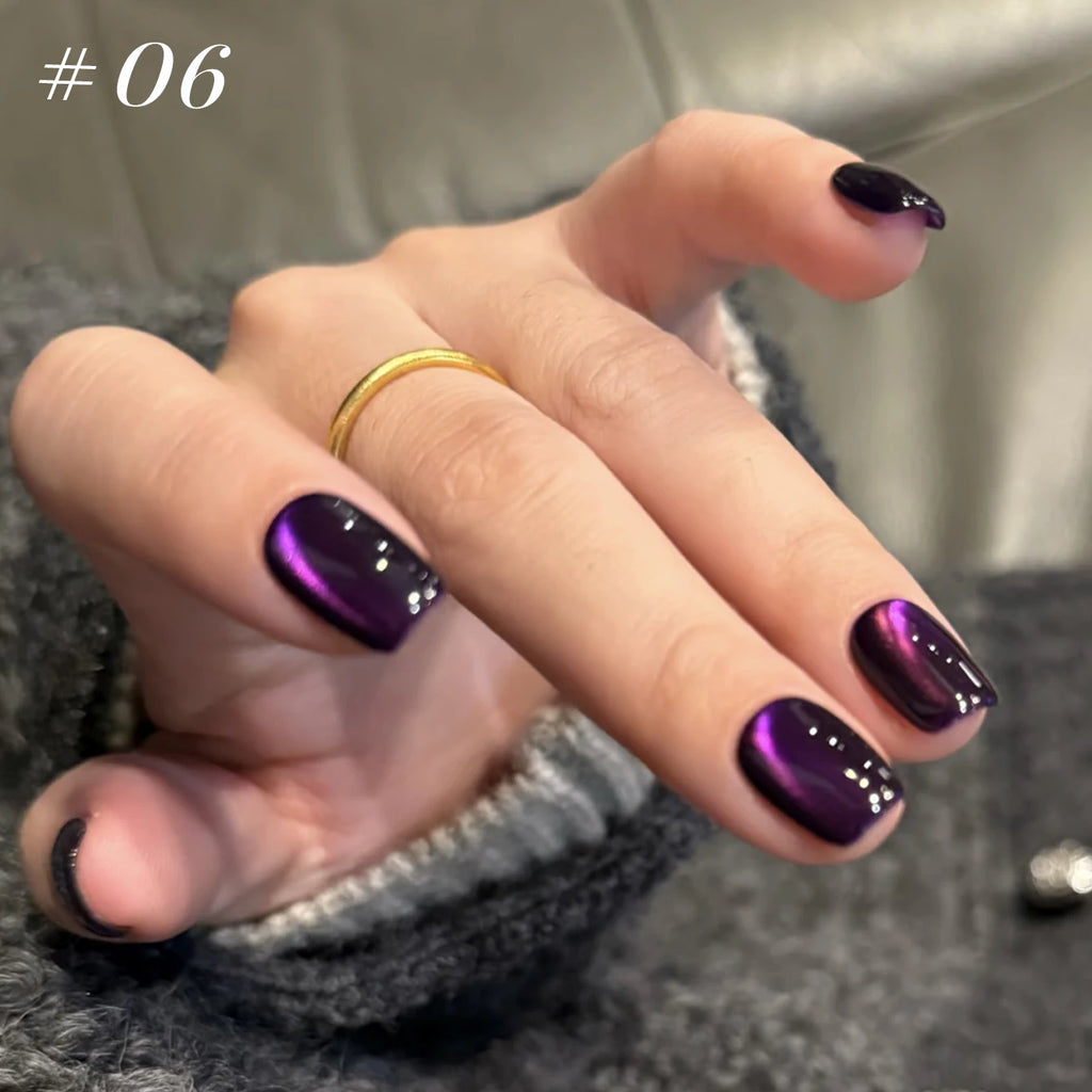 12ml 1-21pcs Brown Gold Cat Eye Gel Nail Polish
