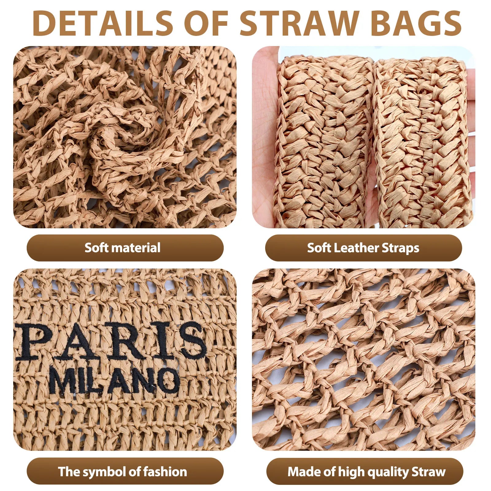 Straw Beach Bag