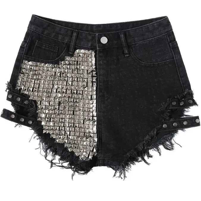 Rivet Denim Shorts