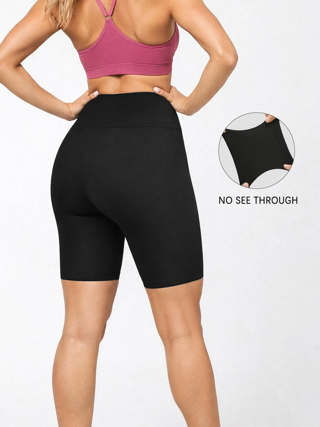 Crossover High Waisted Biker Shorts