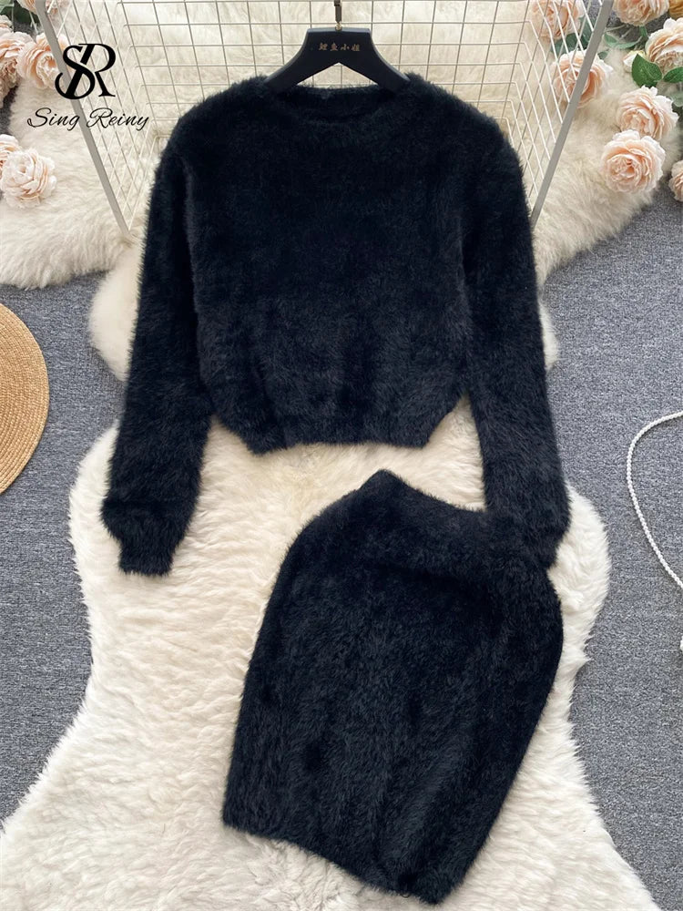 SINGREINY Sweet Fur Set