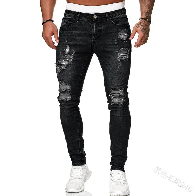 Distressed Denim Pants