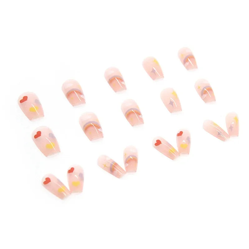 24P Rainbow Fake Nail