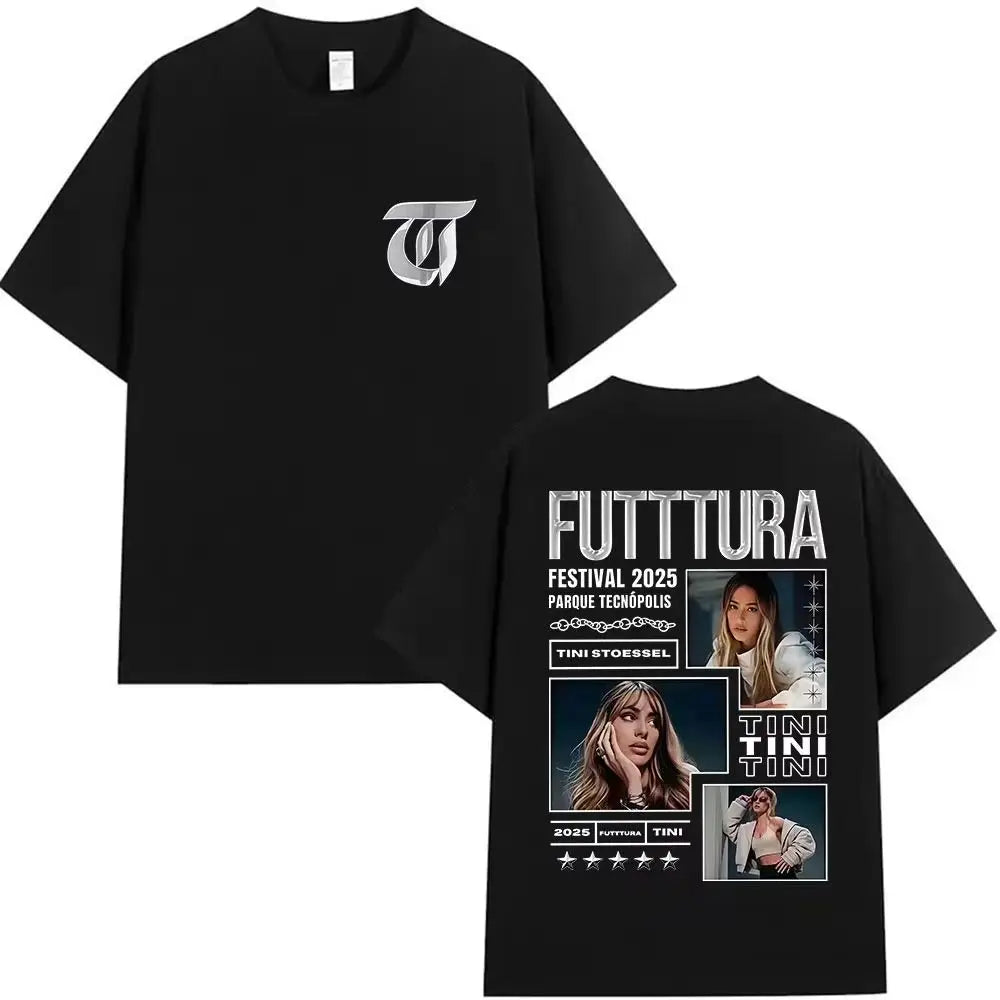 Hip Pop Tees Singer TINI STOESSEL Futtura Tour New Album Graphic T-shirts Fashion Harajuku Short Sleeve Cotton Casual Streetwear