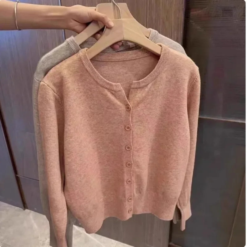 Knit Loose Short Cashmere Cardigan