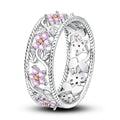 925 Sterling Silver Flower Rings