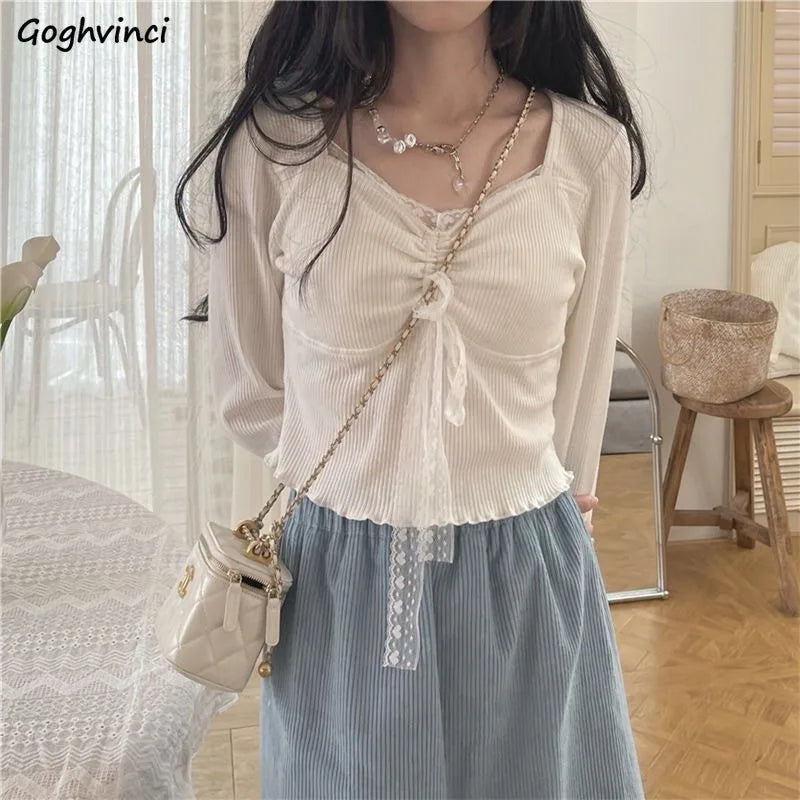 Lace Pleated Tee