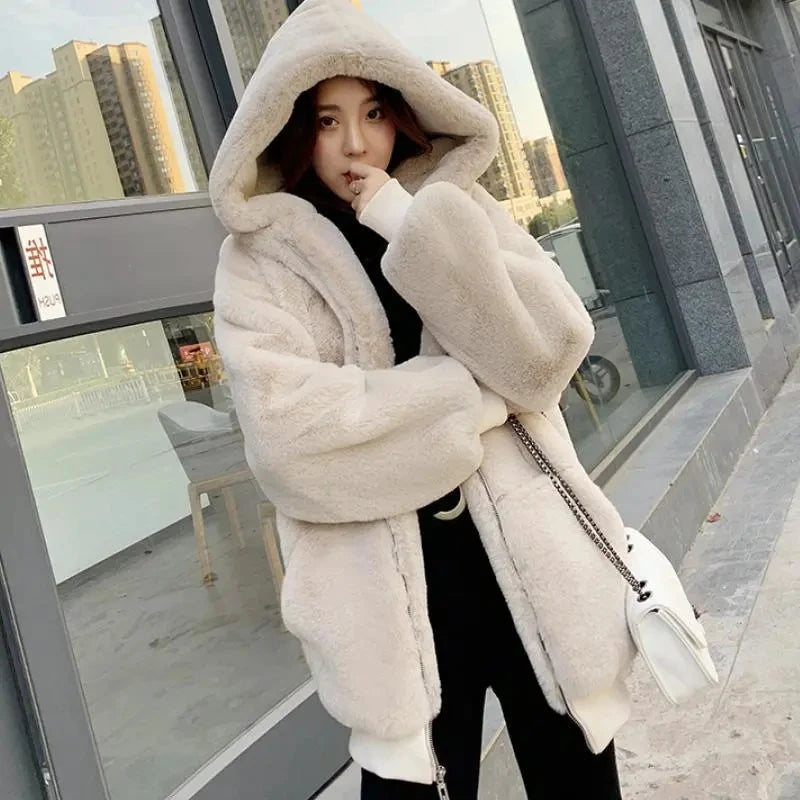 Loose Thick Plush Coat