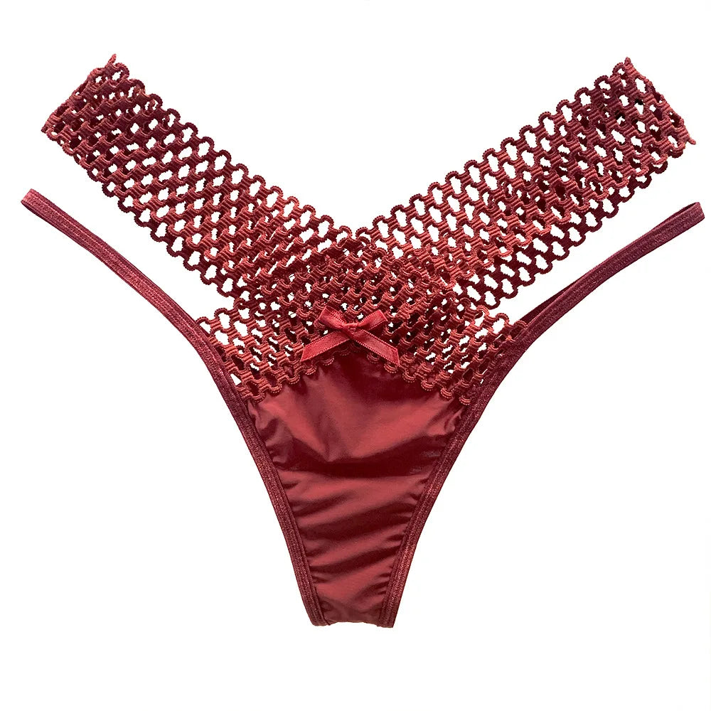 Sexy Leopard Lace Women Panties Seamless Underwear Hollow Out Sensual Lingerie Female Breathable Thongs T-back G-string