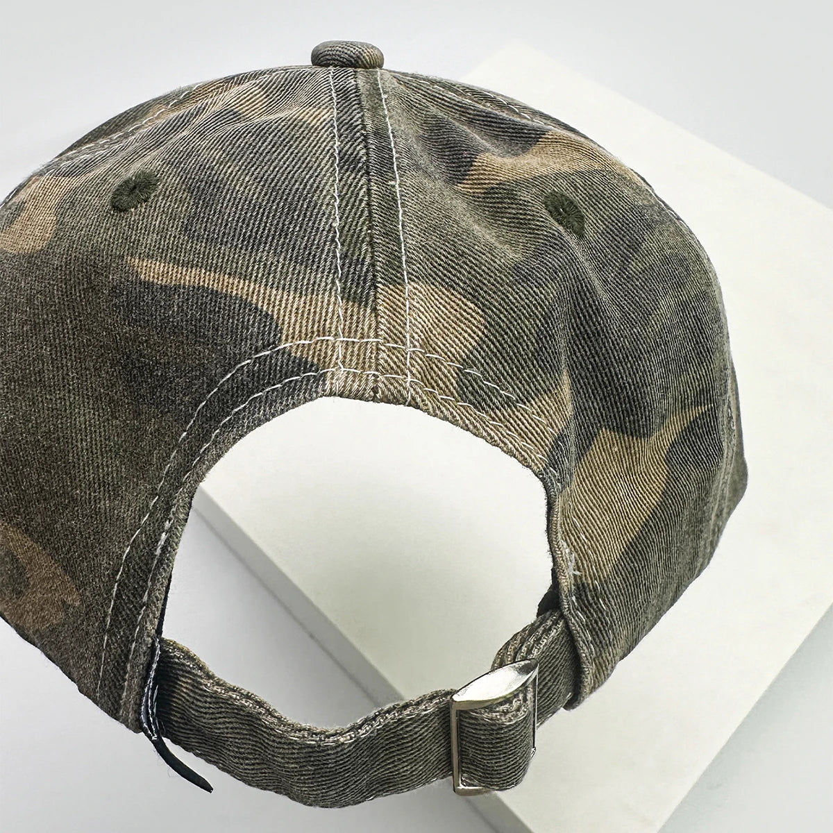 CAMO Letter Embroidery Baseball Hat