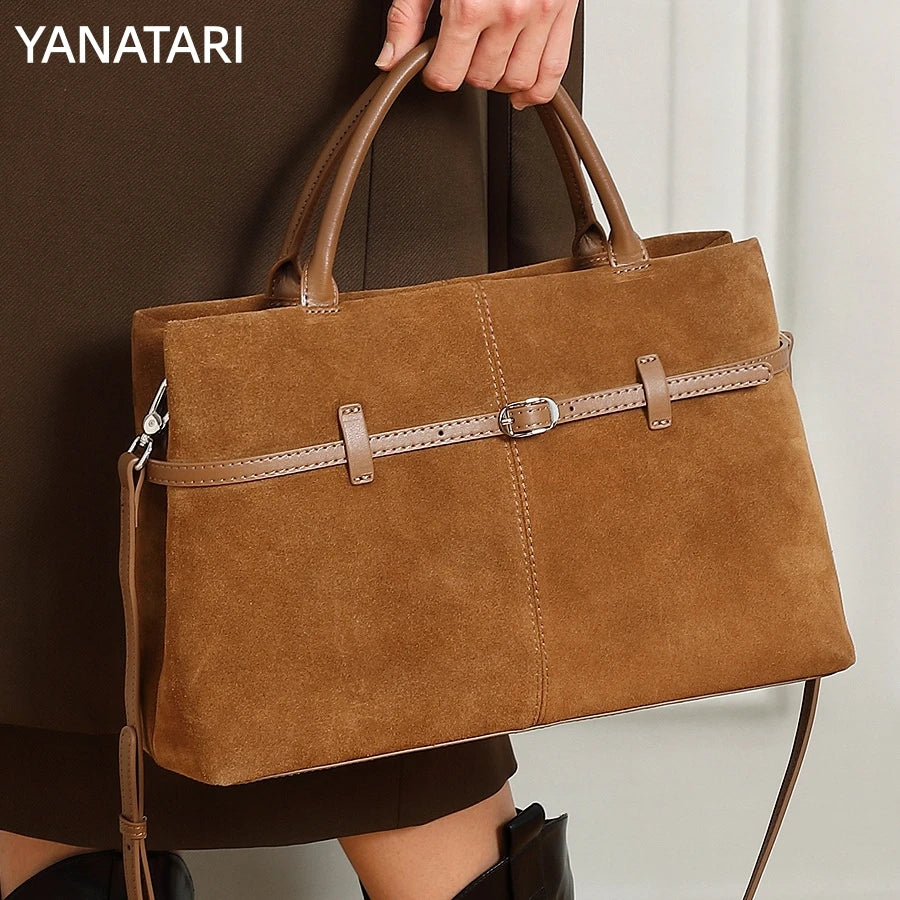 YANATARI Leather Minimalist Tote Bag
