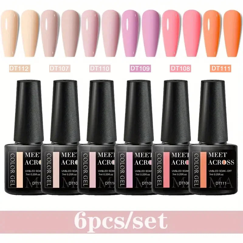 6Pcs Gel Nail Polish Set