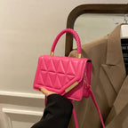 Plaid PU Leather Square Handbag