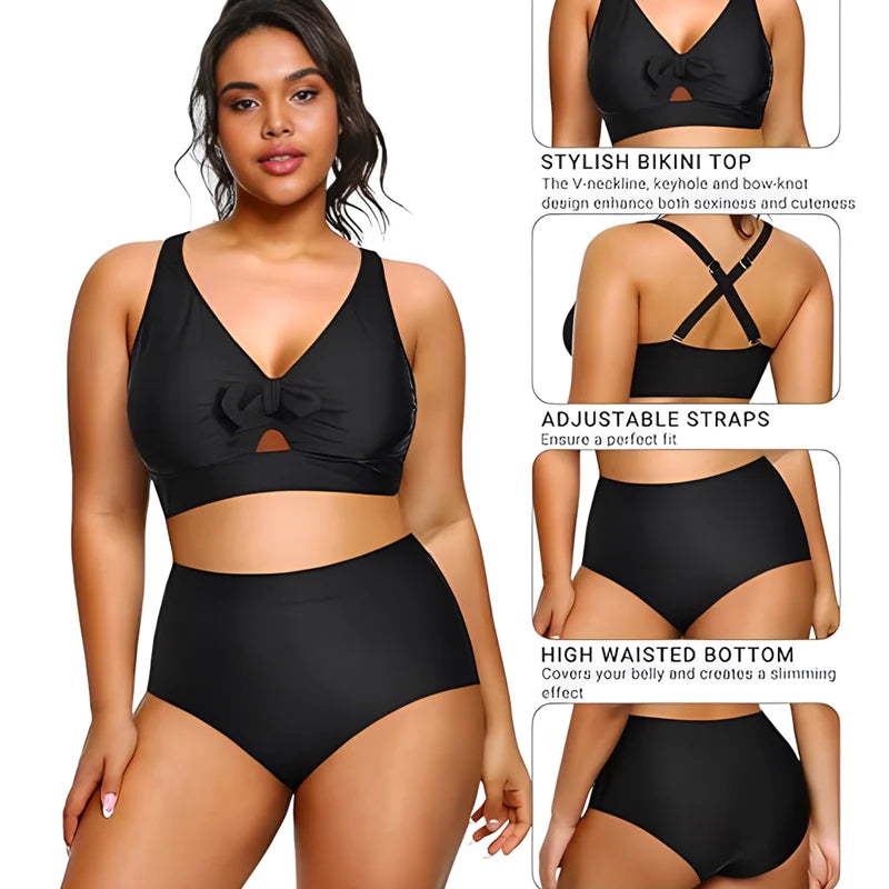 V-Neck Bowknot Bikini
