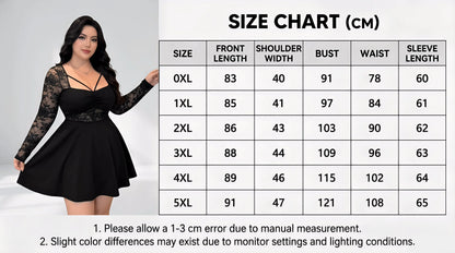 Lace Long Sleeve Mini Dress with Cut-Out Bodice