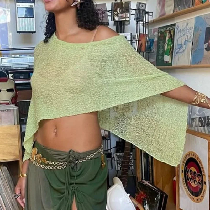 Sheer Poncho Top